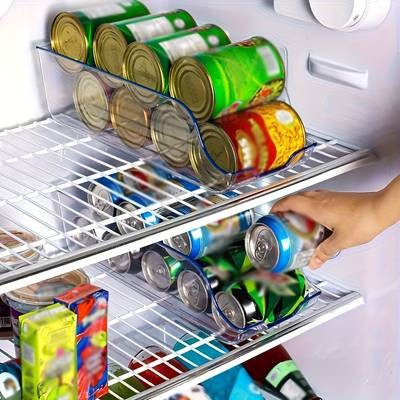 Awaoko 3pcs Pull-Top Acrylic Can Storage Boxes Transparent Fridge Organizer Bins