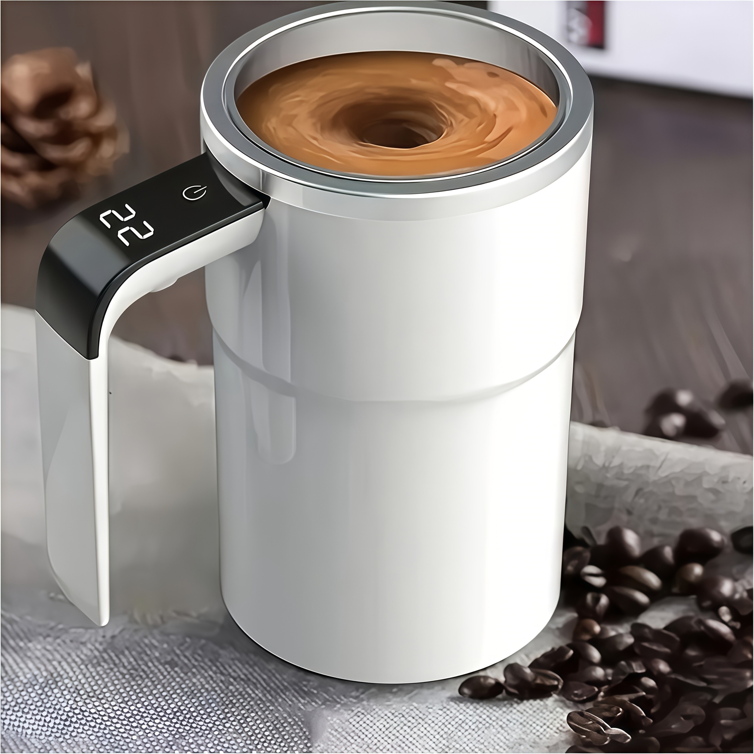 XIYHUIA ELECTRIC COFFEE MUG WITH LED TEMPERATURE DISPLAY