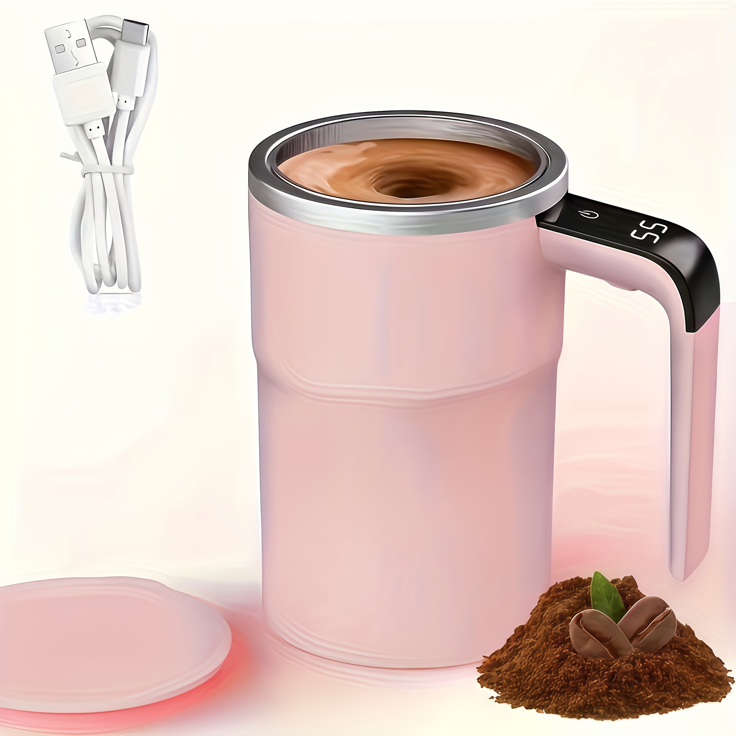 XIYHUIA ELECTRIC COFFEE MUG WITH LED TEMPERATURE DISPLAY