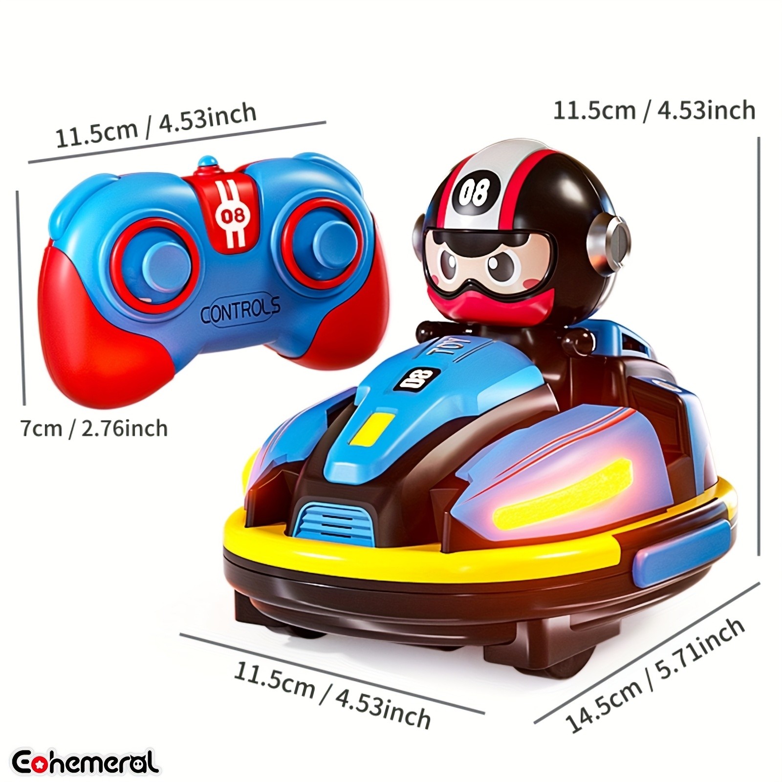EOHEMERAL REMOTE CONTROL CAR  DRIFT STUNT BUMPER RACING KART