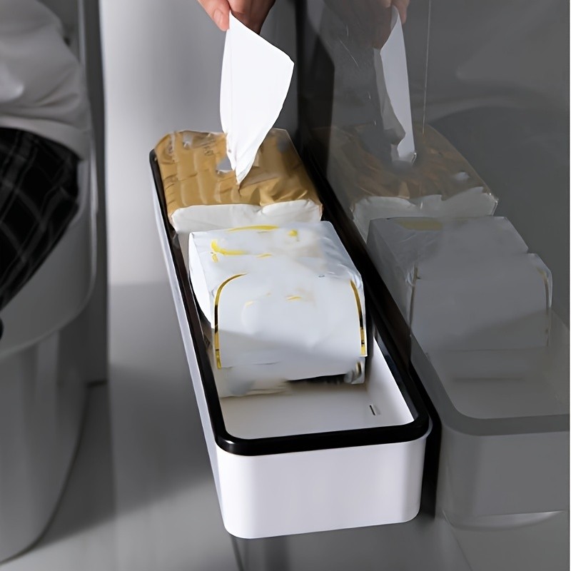 LDQ No-Drill Toilet Caddy & Dispenser  Wall-Mounted Storage Tray for Effortless NZ Bathroom Organisation