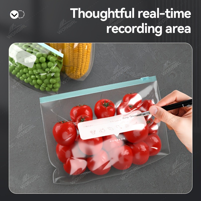 LDQ 60pcs Leak-Proof Food Storage Bag Set Reusable Multi-Size Kitchen Organisers for Fresher NZ Ingredients