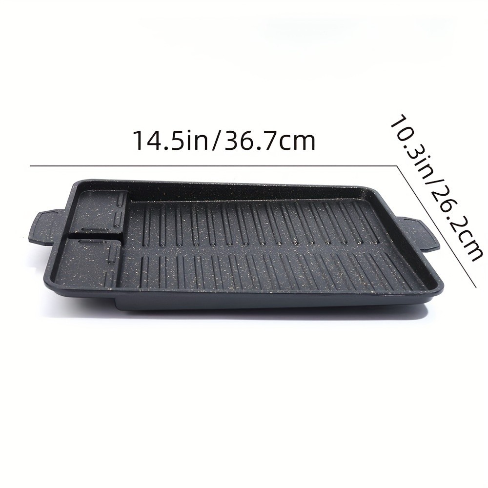 LDQ Smokeless Non-Stick Grill Pan Durable Aluminium Alloy Rectangular Tray for Easy NZ Indoor & Outdoor BBQ