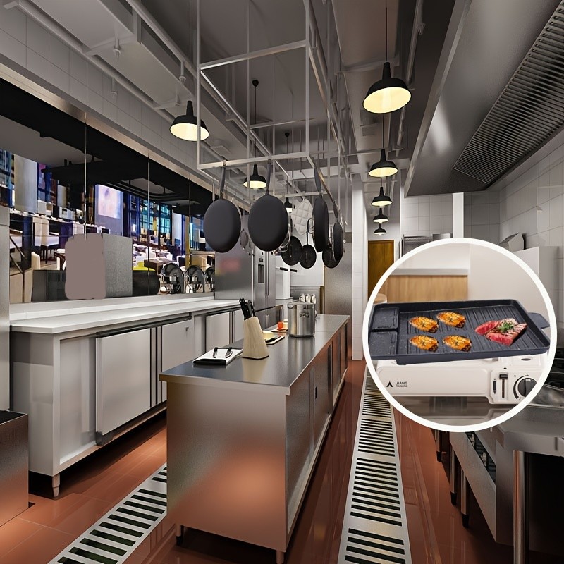 LDQ Smokeless Non-Stick Grill Pan Durable Aluminium Alloy Rectangular Tray for Easy NZ Indoor & Outdoor BBQ