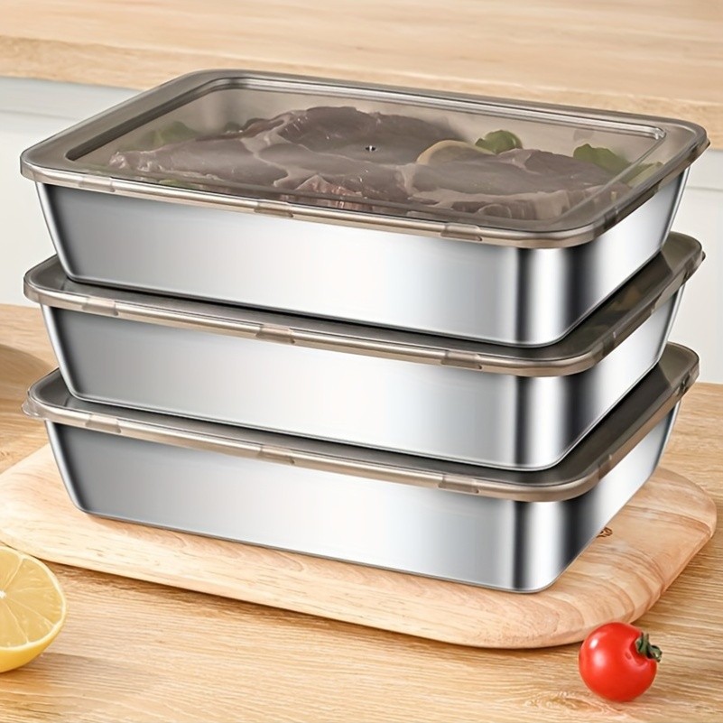 LDQ Leak-Proof Stainless Steel Food Container Set  Durable Microwave & Freezer-Safe Organisers for NZ Homes, Camping & Daily Storage