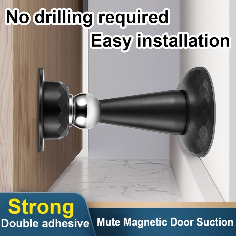 MCMLS Heavy-Duty Magnetic Door Stopper No-Drill Anti-Slam Holder for Safe & Modern NZ Home Spaces