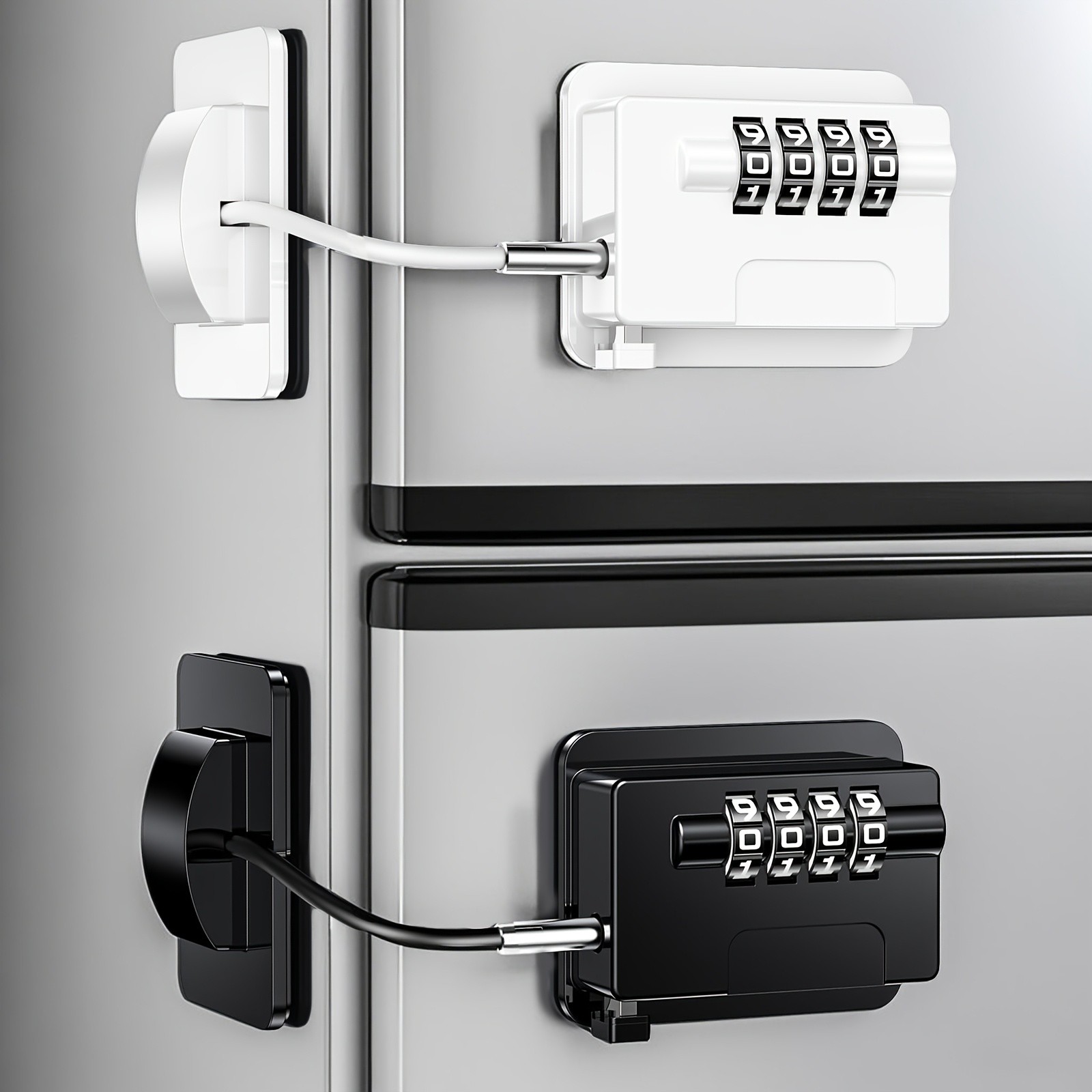 MCMLS Easy-Install Password Door Lock Set  No-Drill Multi-Surface Security Solution for NZ Homes & Appliances