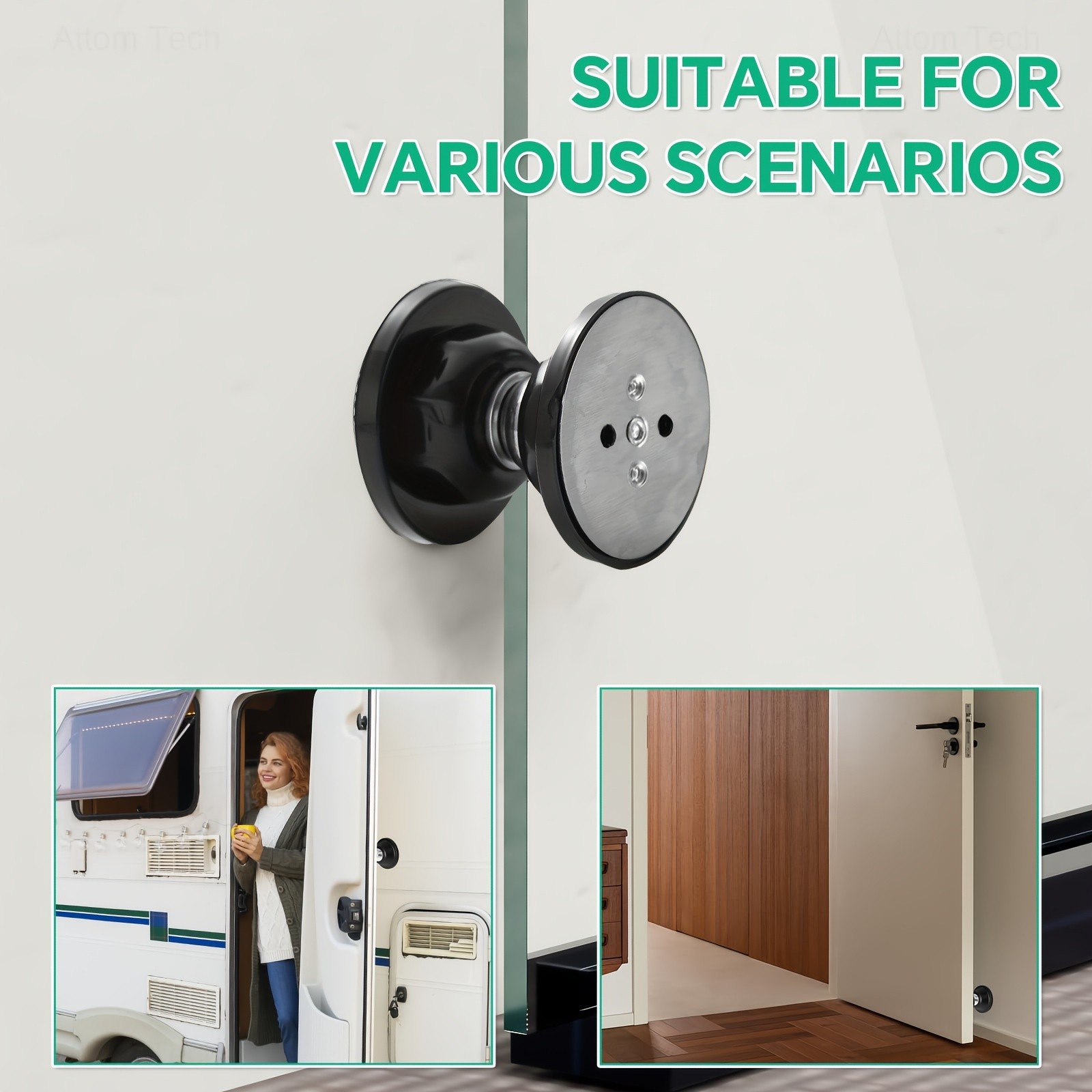 MCMLS Heavy-Duty Magnetic RV Door Holder Anti-Collision, Non-Slip Door Stopper for NZ Campers, Motorhomes & Indoor Use