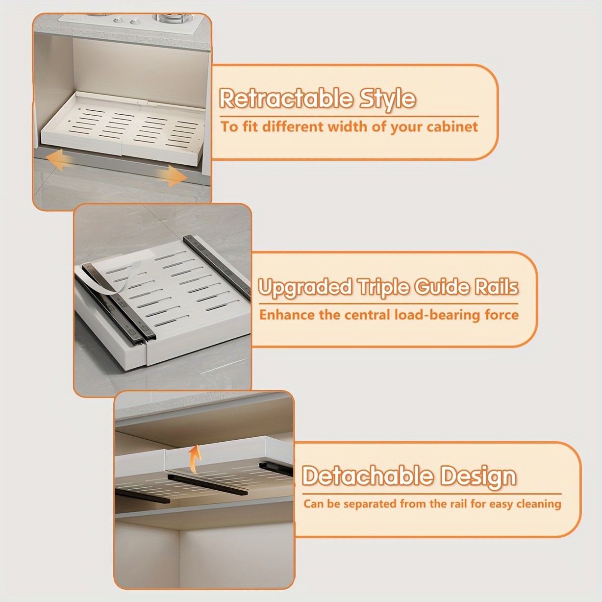 MCMLS Expandable Pull-Out Cabinet Rack  Heavy-Duty Adjustable Under-Sink Organizer for NZ Kitchens & Pantries