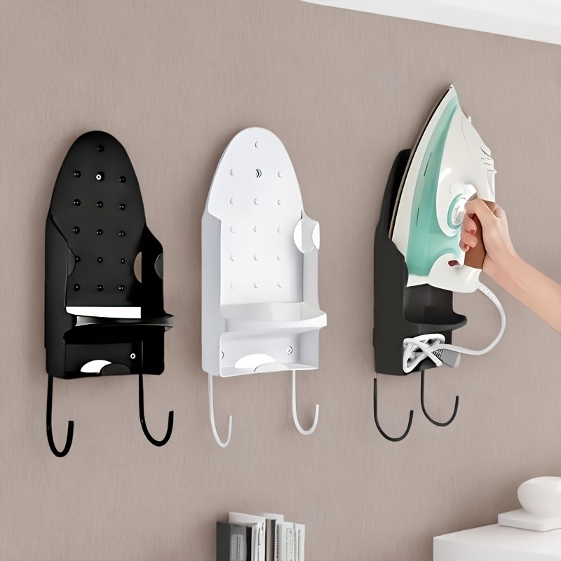 MCMLS Heavy-Duty Ironing Board Holder Wall-Mounted Space-Saving Rack with Dual Hooks for NZ Homes & Apartments
