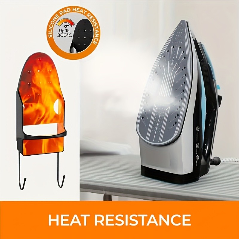 MCMLS Heavy-Duty Ironing Board Holder Wall-Mounted Space-Saving Rack with Dual Hooks for NZ Homes & Apartments