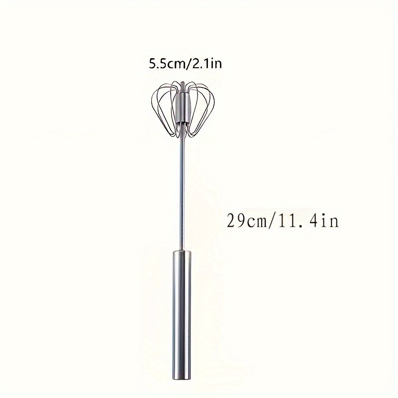 YUHUPHYLLIC Stainless Steel Semi-Automatic Hand Whisk 3-Loop Manual Whisk for Efficient Mixing & Milk Foam in NZ Kitchens