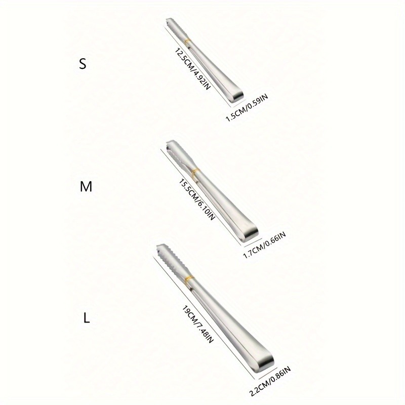 YUHUPHYLLIC Stainless Steel Ice Tongs  Multifunctional Food Tongs for NZ Kitchens, BBQs, and Buffets