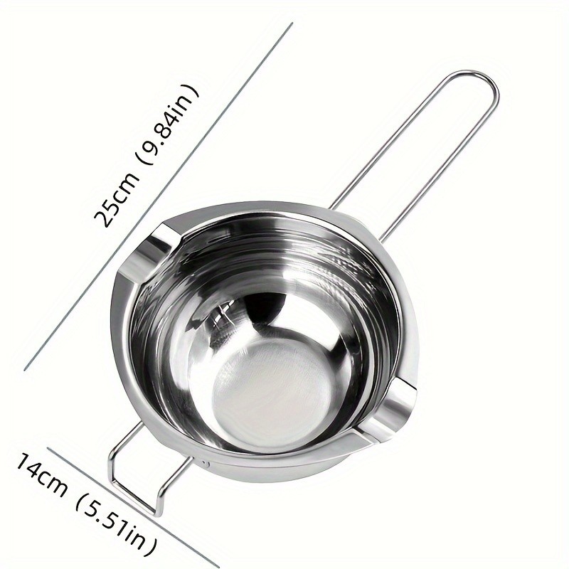 YUHUPHYLLIC Stainless Steel Chocolate Melting Pot  Double Boiler for Baking, Fondue & Multi-Purpose Melting