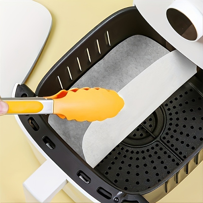 YUHUPHYLLIC 50pcs Air Fryer Liners  Non-Stick Oil Absorbing Parchment Paper for Cooking & Baking