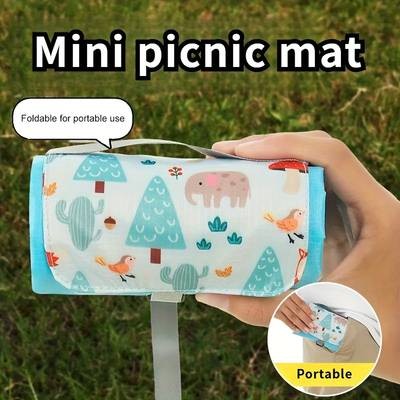Portable Pocket-Style Outdoor Mat  Lightweight, Multi-Pattern Nylon Mat for Picnics, Beach Days & Outdoor Adventures
