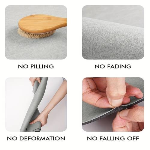 SIXHOME U-Shaped Toilet Mat Ultra Absorbent, Quick-Dry, Non-Slip Bathroom Mat