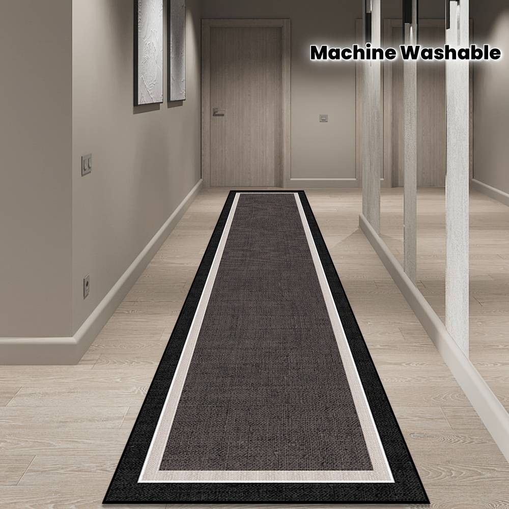 Modern Minimalist Living Room & Hallway Runner Mat Soft, Comfortable & Machine Washable