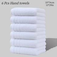 Msekko 6pcs Hand Towels 450GSM Cotton, Absorbent & Quick-Drying for Bathroom & Shower