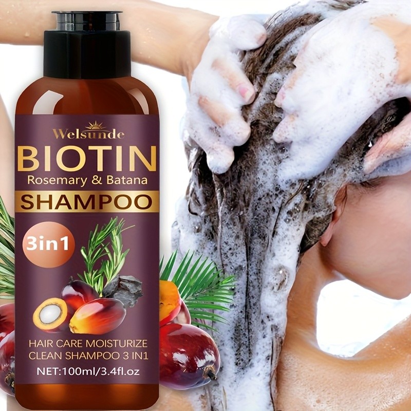 WELSUNDE Biotin & Rosemary Shampoo with Batana Oil