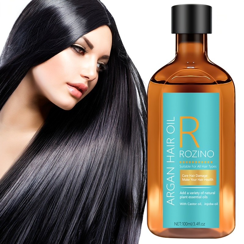 ROZINO Instant Smoothing & Frizz Control 10-in-1 Moroccan Argan Oil Hair Essential