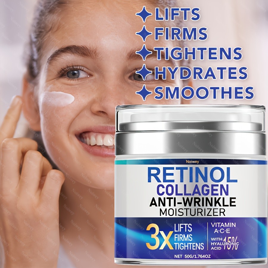 NOIWEY 1.764oz Retinol Collagen Face Cream Firming, Smoothing, and Hydrating