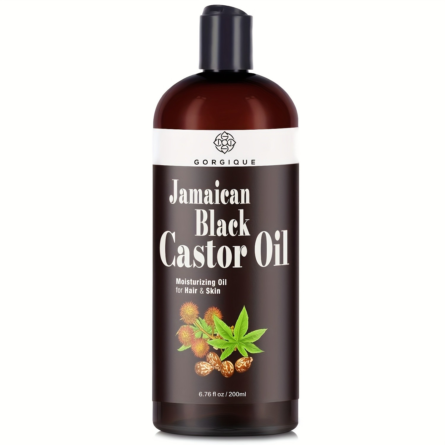 GORGIQUE Jamaica Black Castor Oil  Pure, Cold-Pressed Serum for Hair, Skin, and Nails