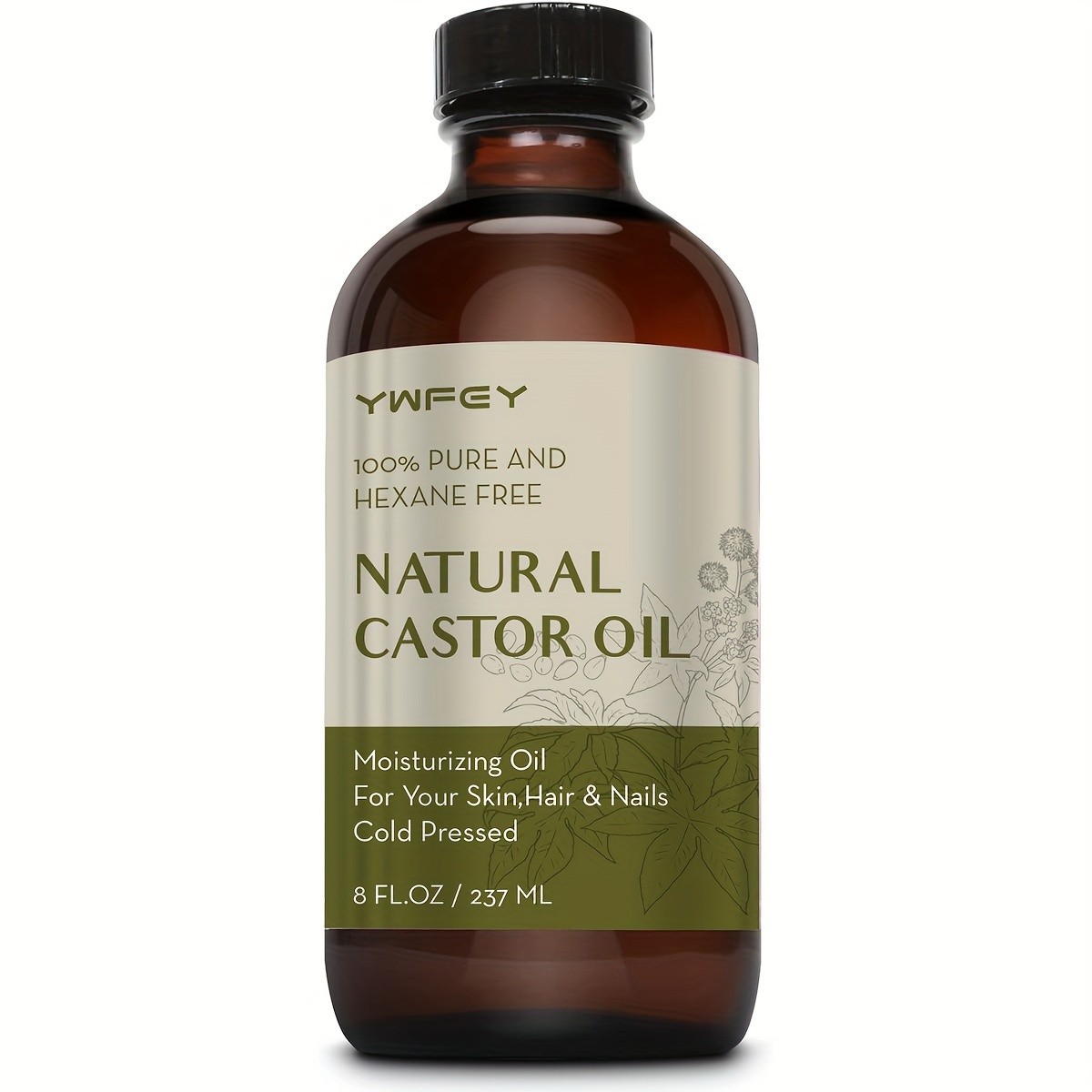 237ml Castor Oil  Cold Pressed, Rich Hydration for Hair, Skin, Lashes & Brows
