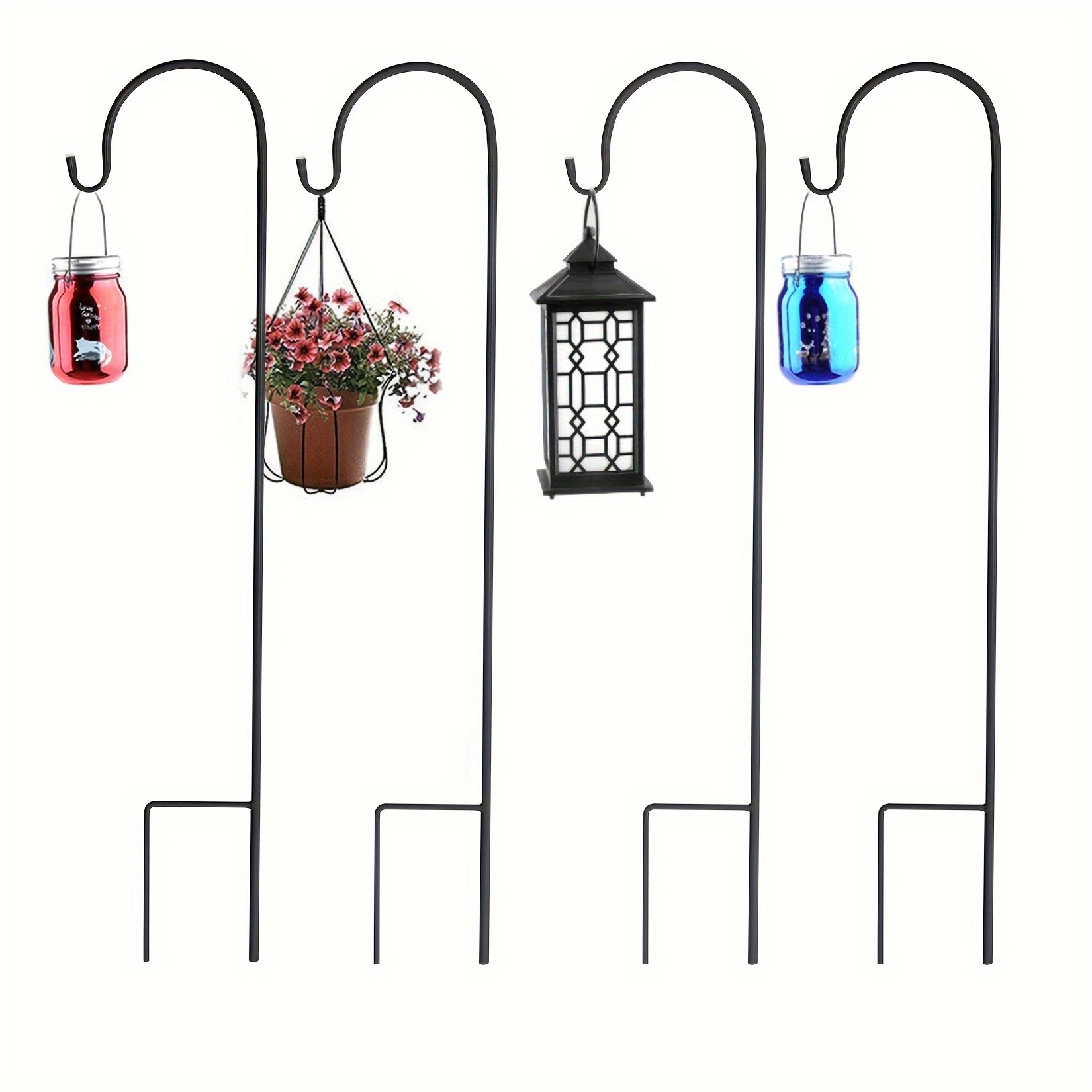 wisfor Shepherd Hooks Rust-Resistant Hanging Hooks for Garden Decor and Lighting
