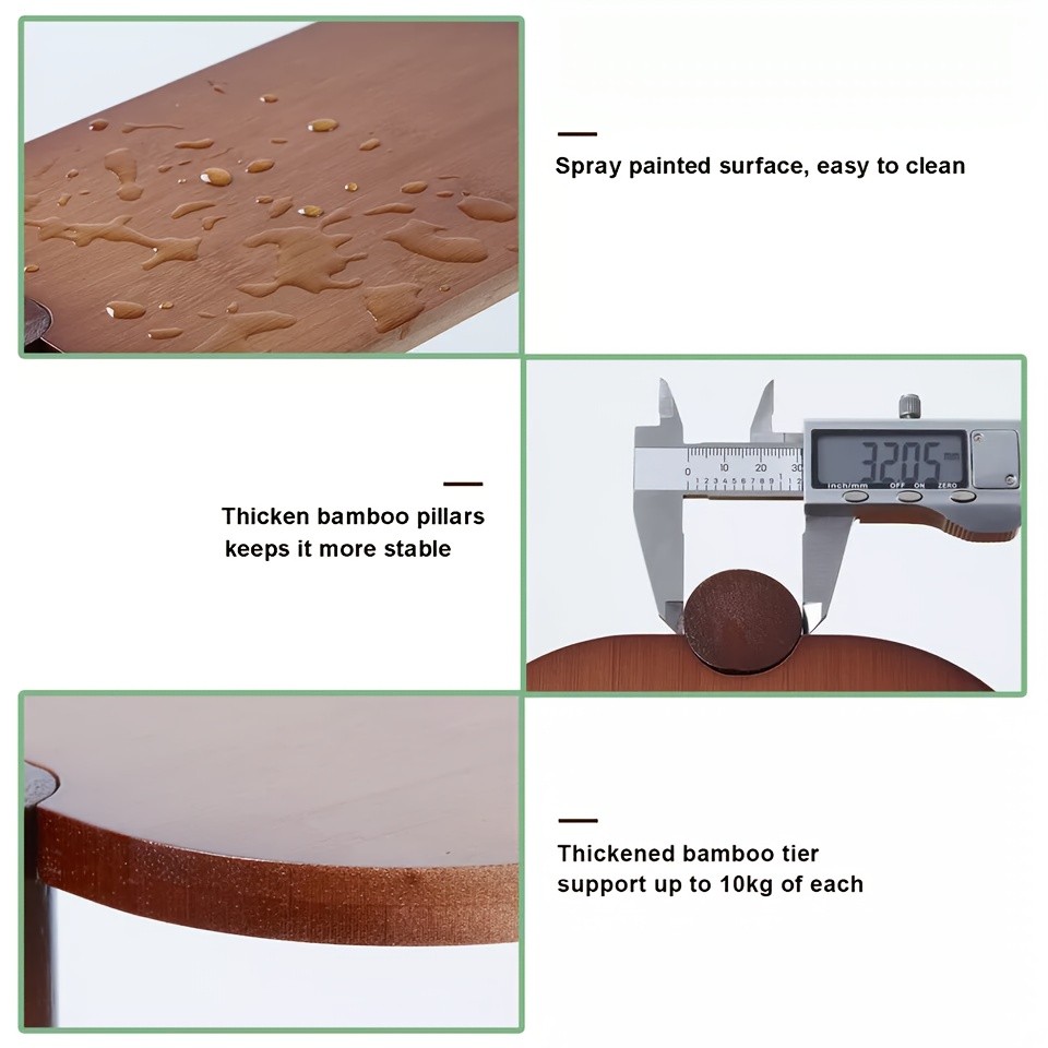 wisfor 3-Tier Bamboo Corner Plant Stand Space-Saving and Stylish Solution for Indoor and Outdoor Use