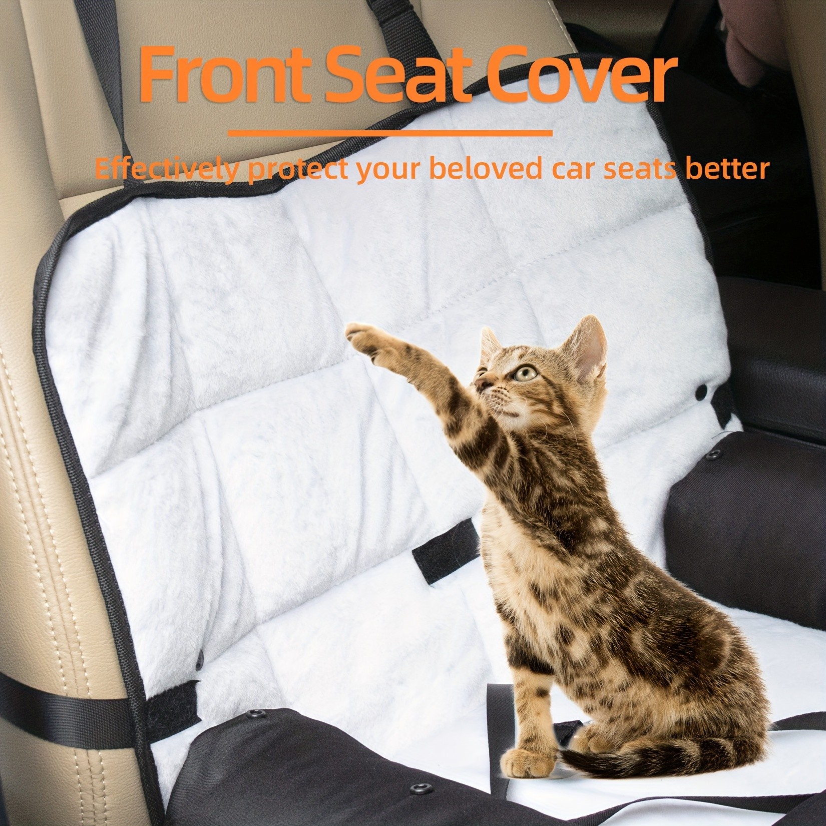 wisfor Memory Foam Dog Car Seat  Multi-Function Travel Seat with Safety Belt and Waterproof Cover for Pets