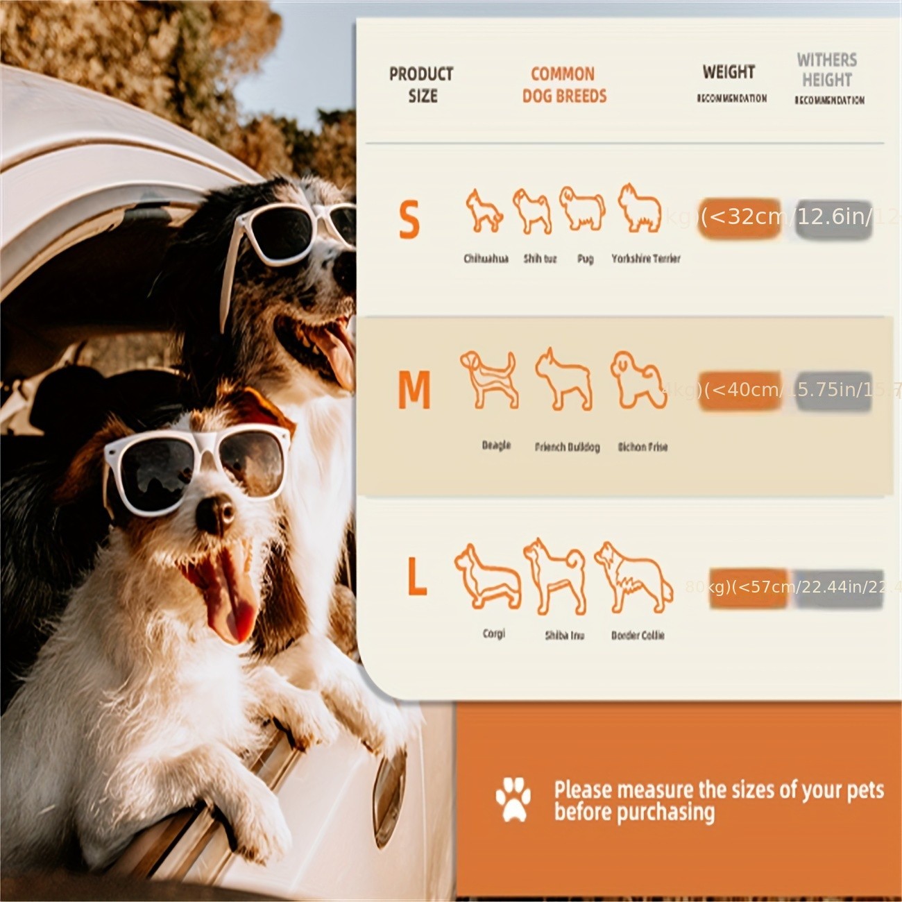 wisfor Memory Foam Dog Car Seat  Multi-Function Travel Seat with Safety Belt and Waterproof Cover for Pets