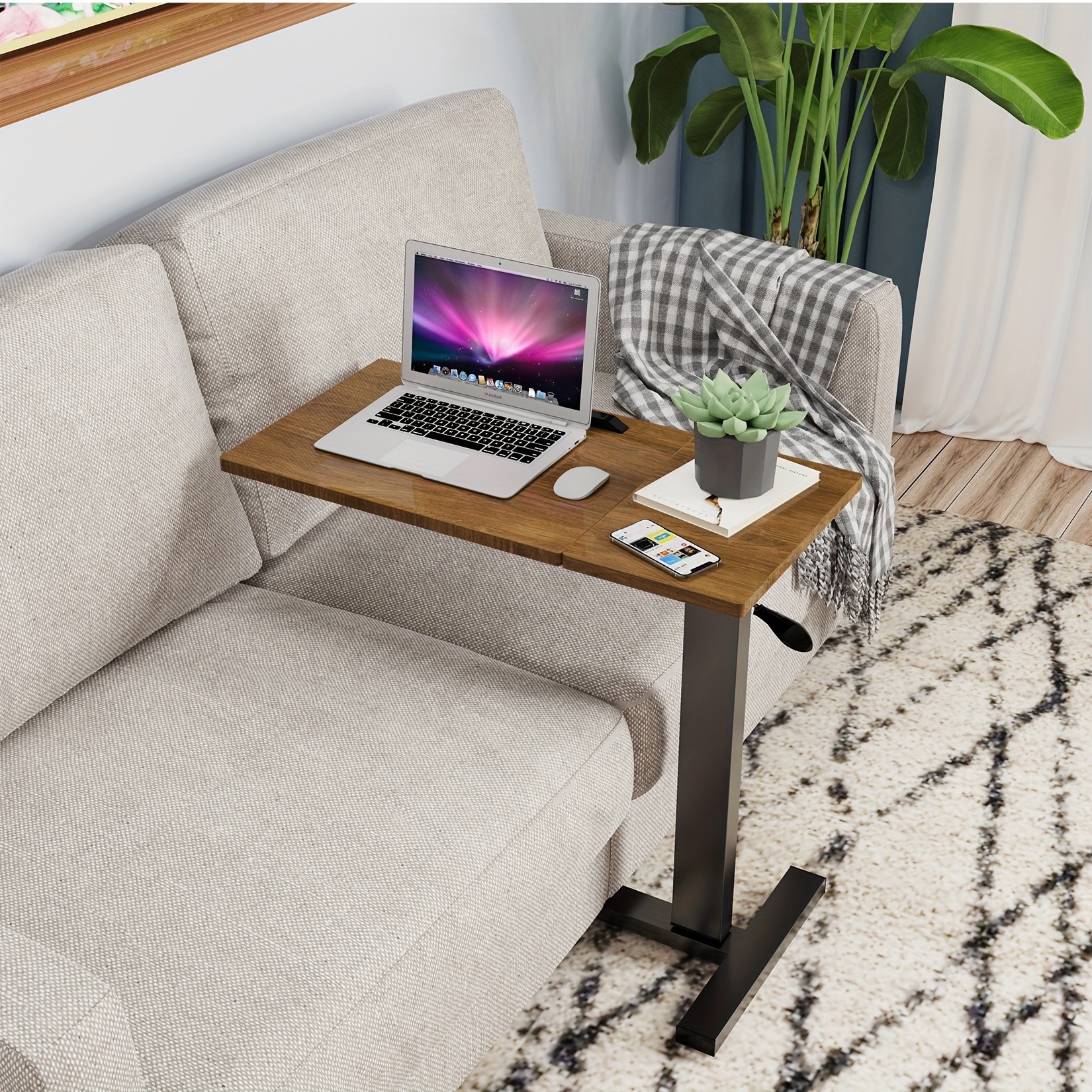 wisfor Versatile Height-Adjustable Over Bed Table Adjustable, Tilting Design for Comfortable Work and Storage