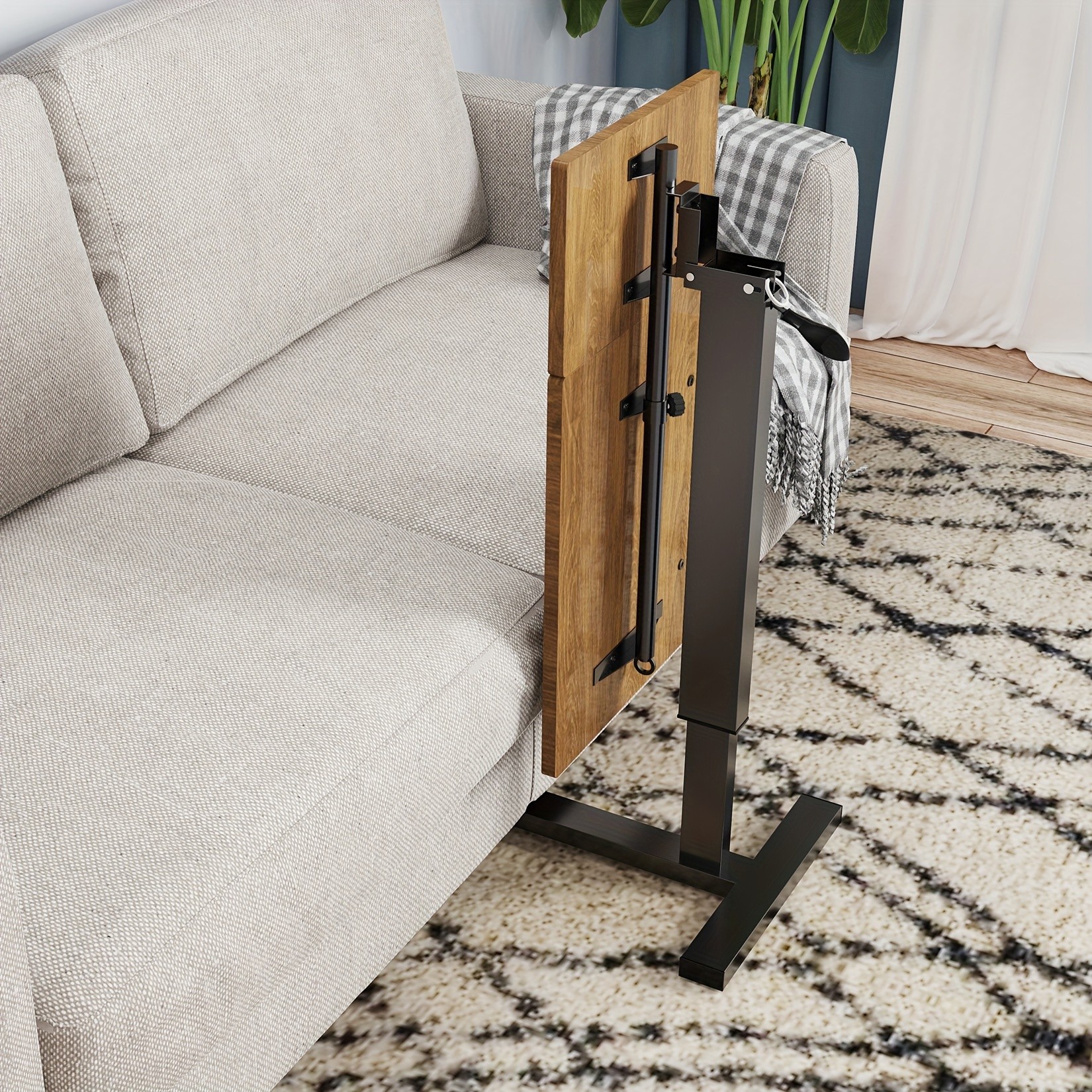 wisfor Versatile Height-Adjustable Over Bed Table Adjustable, Tilting Design for Comfortable Work and Storage