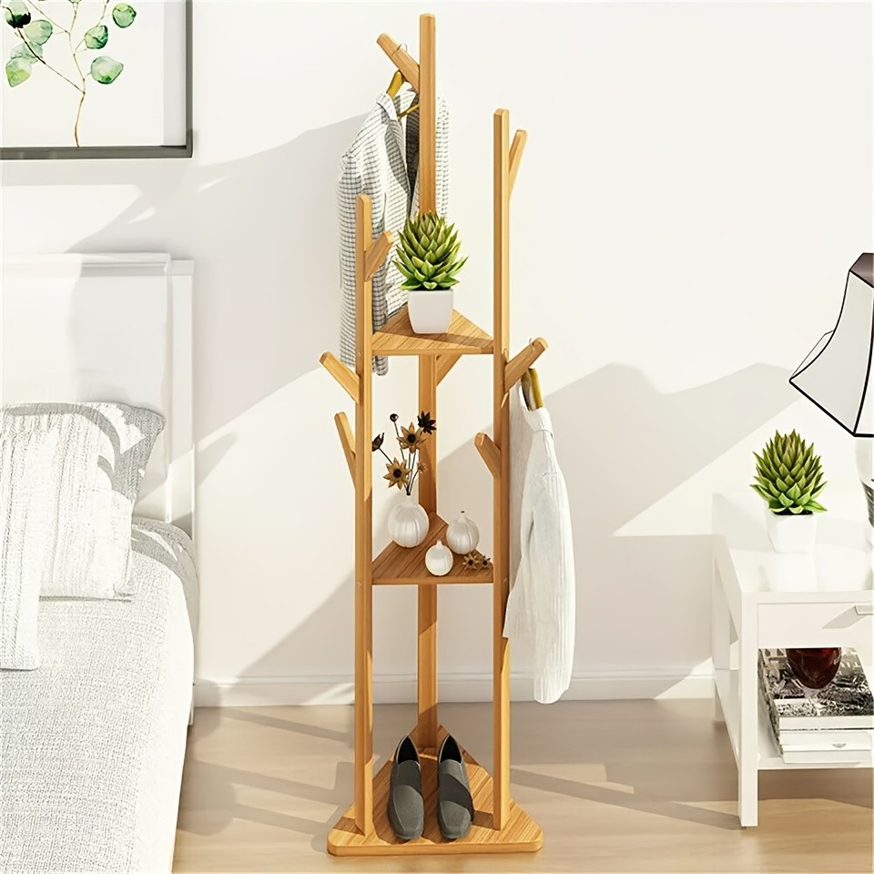 wisfor Chic Bamboo Tree Coat Rack  Stylish and Functional Storage Solution for Your Home