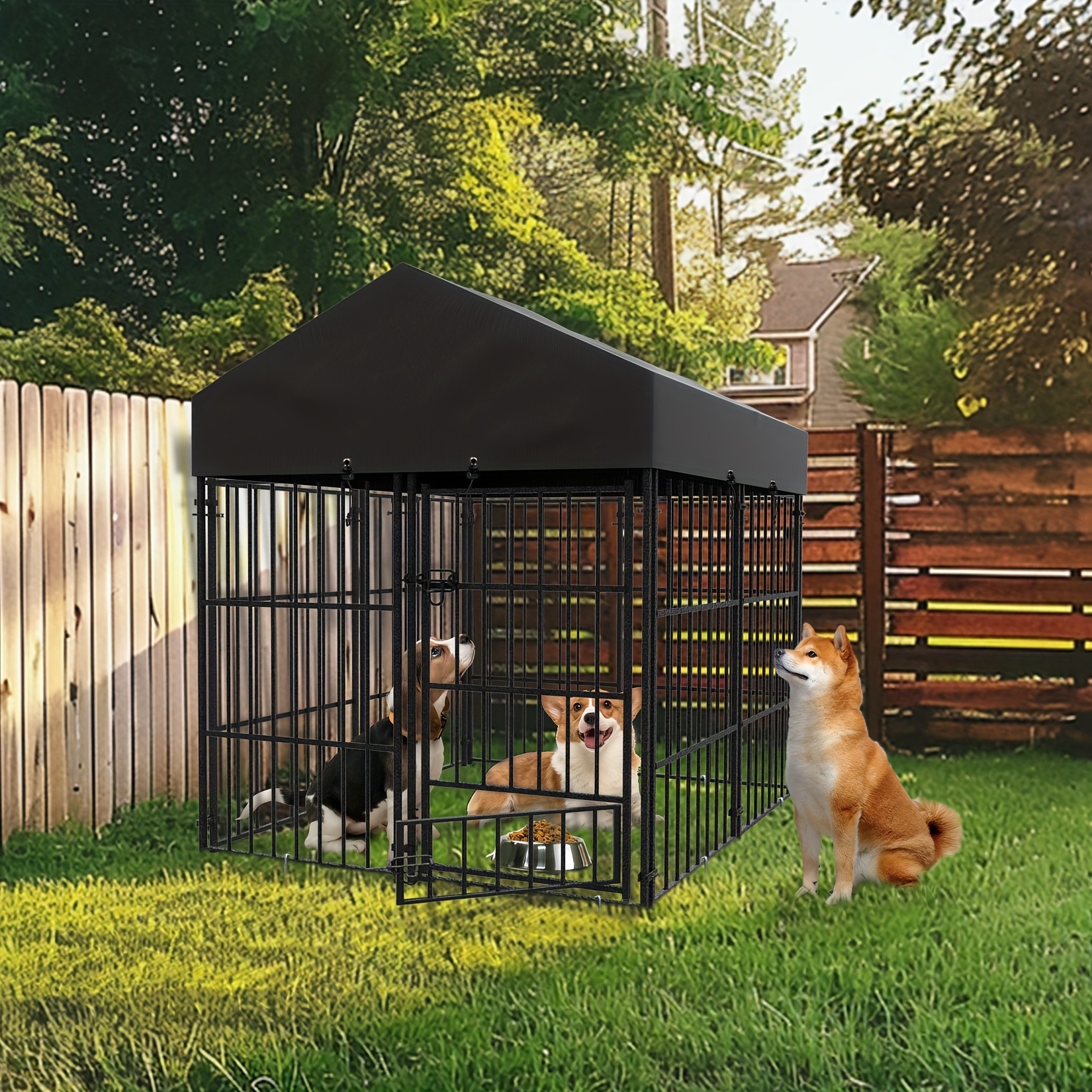 wisfor Heavy Duty Metal Dog Crate  Spacious, Durable, and Ideal for Small to Medium Dogs