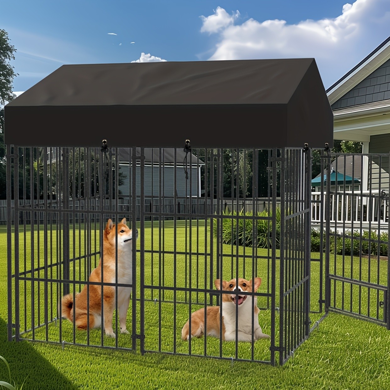 wisfor Heavy Duty Metal Dog Crate  Spacious, Durable, and Ideal for Small to Medium Dogs