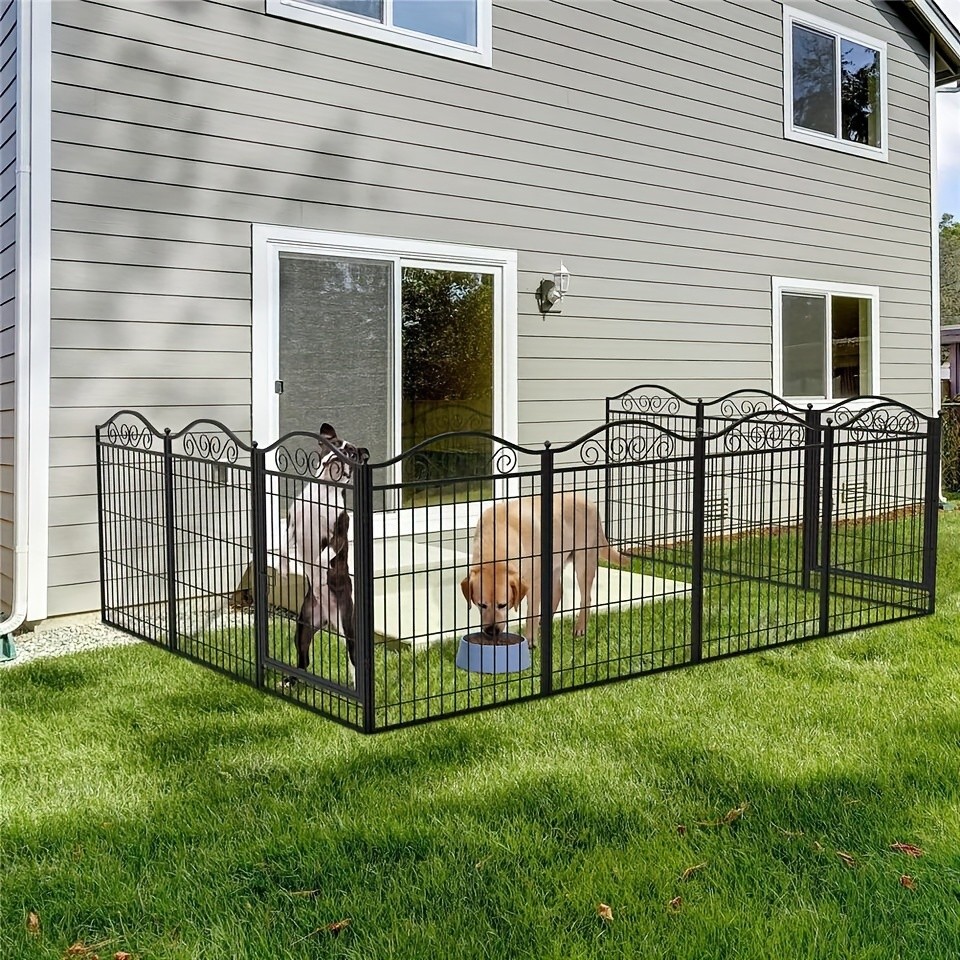 wisfor Heavy Duty Metal Dog Panel Pet Playpen Durable and Foldable Fence for Dogs