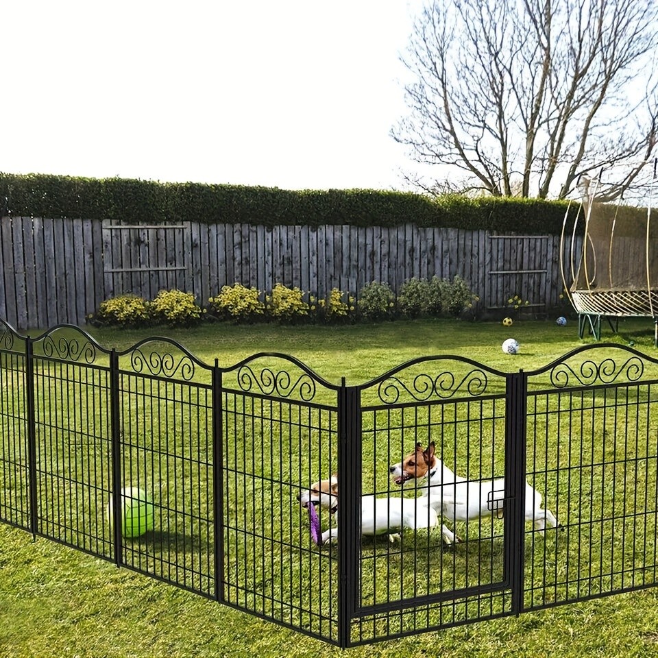 wisfor Heavy Duty Metal Dog Panel Pet Playpen Durable and Foldable Fence for Dogs