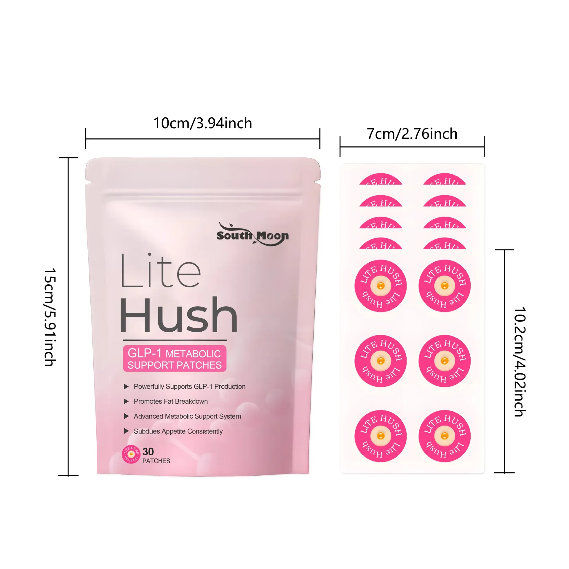 Lite Hush GLP-1 Metabolic Support Patches