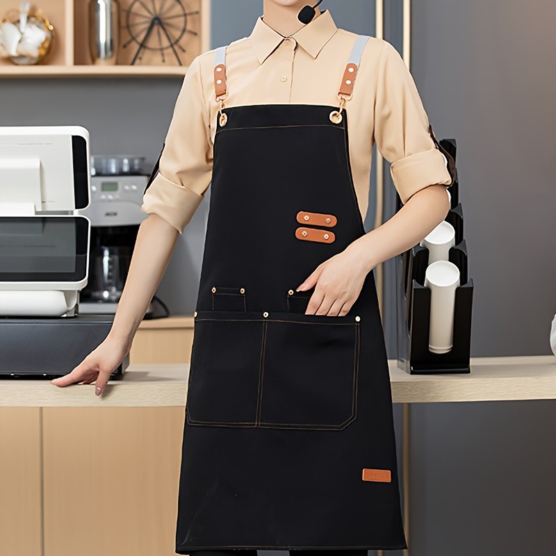 FARIDABIO Stylish Polyester Apron Comfortable and Practical Apron for Men and Women