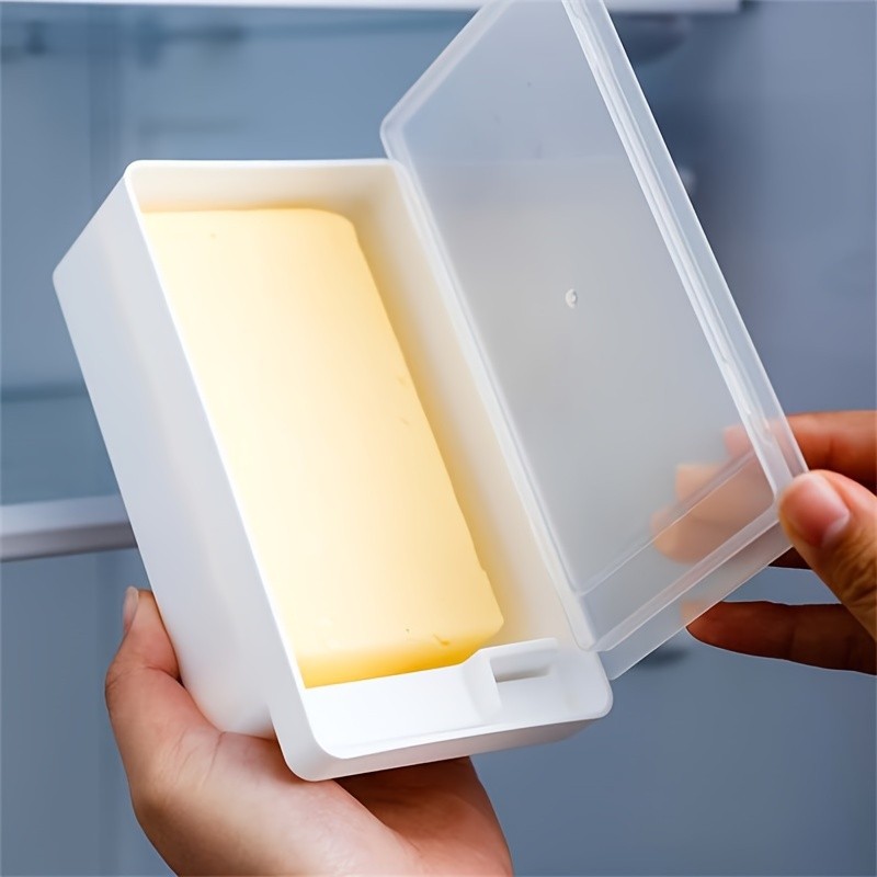 FARIDABIO Butter Crisper with Lid Refrigerator Storage Box for Butter and Cheese