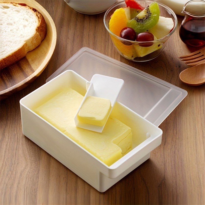 FARIDABIO Butter Crisper with Lid Refrigerator Storage Box for Butter and Cheese