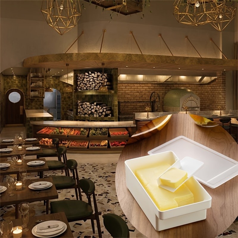 FARIDABIO Butter Crisper with Lid Refrigerator Storage Box for Butter and Cheese