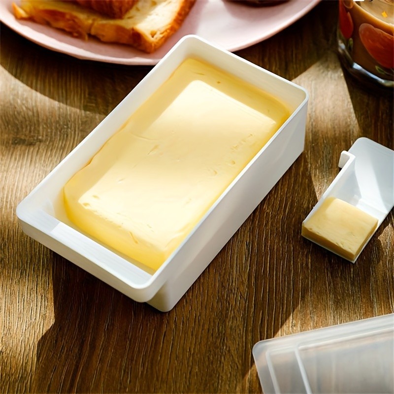 FARIDABIO Butter Crisper with Lid Refrigerator Storage Box for Butter and Cheese