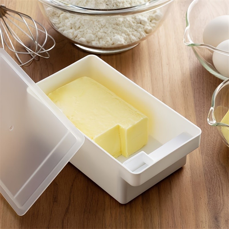 FARIDABIO Butter Crisper with Lid Refrigerator Storage Box for Butter and Cheese