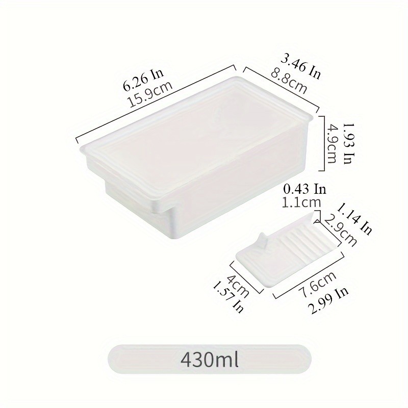 FARIDABIO Butter Crisper with Lid Refrigerator Storage Box for Butter and Cheese