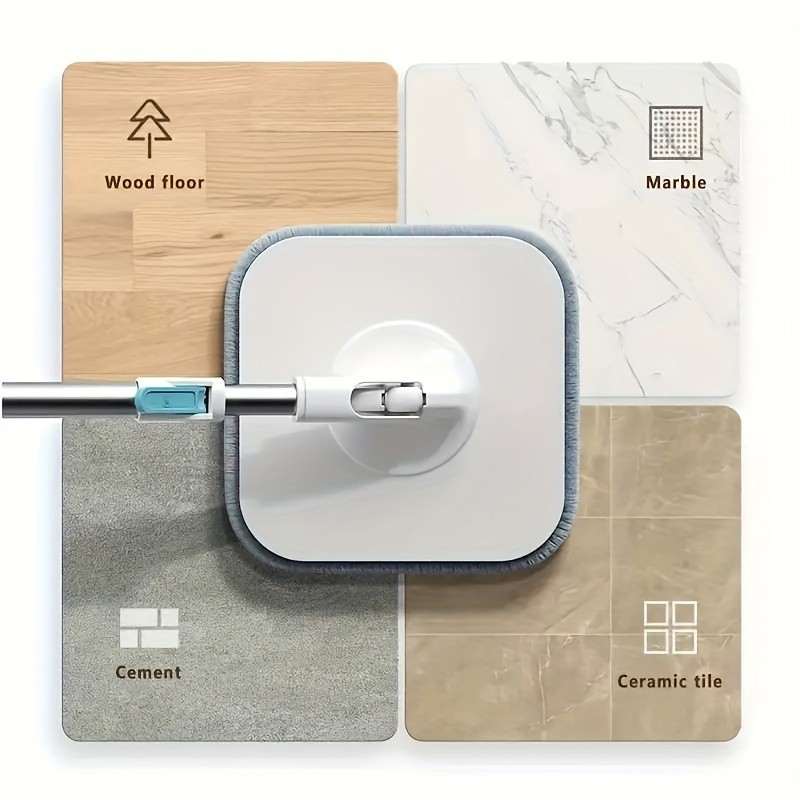 FARIDABIO 360-Degree Swivel Mop and Bucket Combo Easy-to-Clean, Non-Electric Floor Cleaning Solution