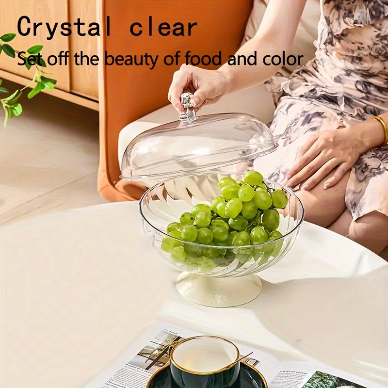 FARIDABIO Versatile Countertop Fruit Tray  Fruit Bowl with Lid and Drainage Holes