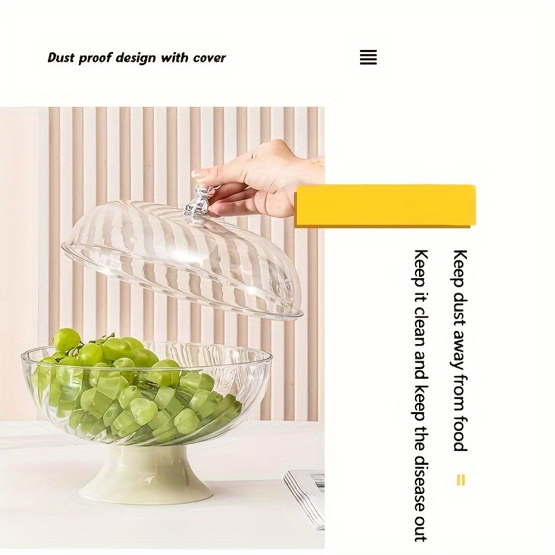 FARIDABIO Versatile Countertop Fruit Tray  Fruit Bowl with Lid and Drainage Holes